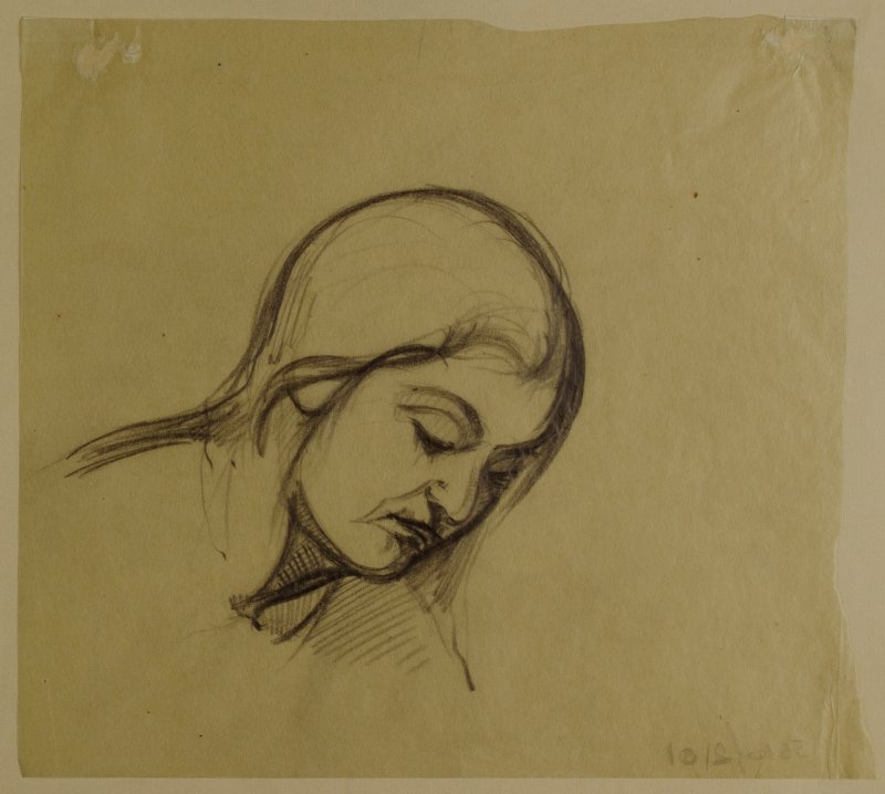 1925-1926 ca. - L'ultima cena  (studio di testa di apostolo) (2)